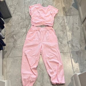 Pink Women's Two Piece Set